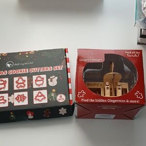 Christmas Cookie Cutters Set & Ginger Cottage